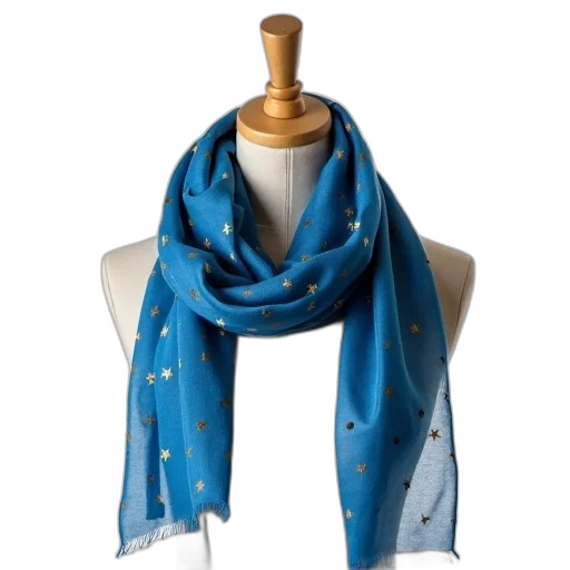 blue, mannequin, wearing, scarf transparent PNG cut-out