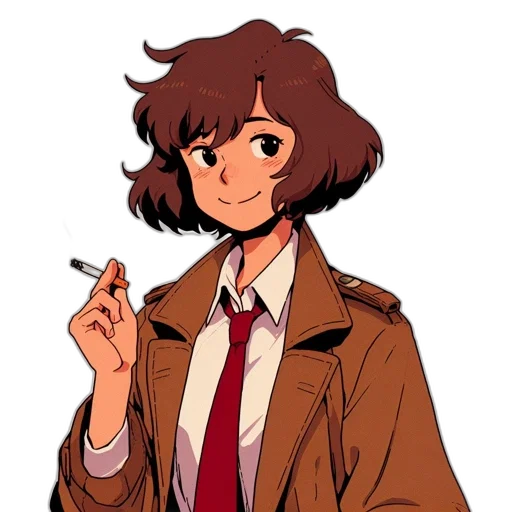 jacket, staff, face, weapon transparent PNG cut-out