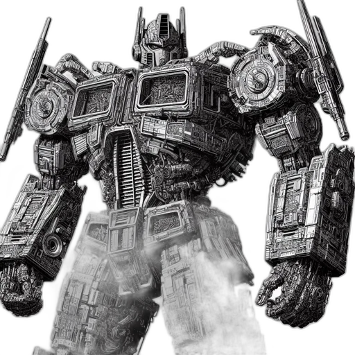 robot, weapon, concept art, comic book art transparent PNG cut-out