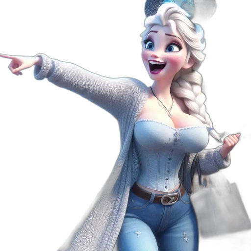 jacket, dress, staff, 3d render transparent PNG cut-out
