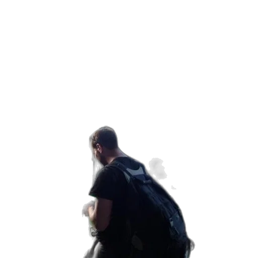 jacket, umbrella, robot, staff transparent PNG cut-out