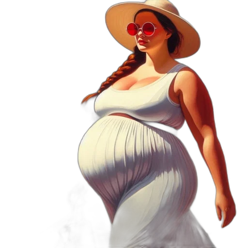 dress, hat, concept art, photorealistic transparent PNG cut-out