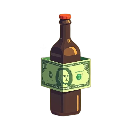 bottle, food, weapon, 3d render transparent PNG cut-out