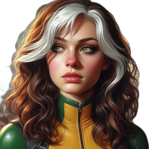 face, jacket, robot, comic book art transparent PNG cut-out