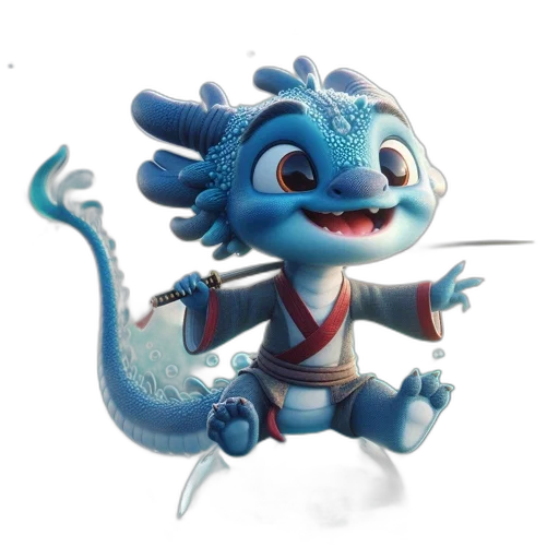 dragon, staff, creature, weapon transparent PNG cut-out