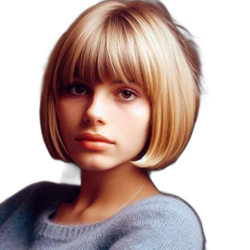 hair, face, photorealistic, oil painting transparent PNG cut-out