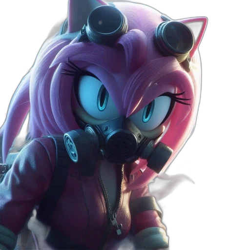 jacket, staff, concept art, cyberpunk transparent PNG cut-out