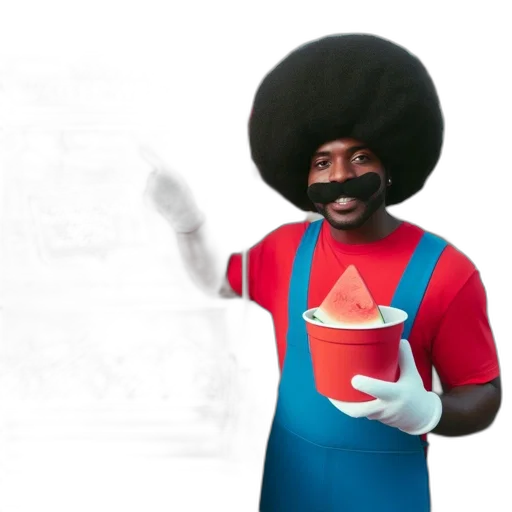 hat, staff, food, face transparent PNG cut-out