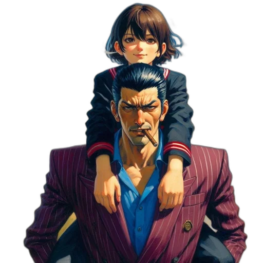 jacket, concept art, cyberpunk, comic book art transparent PNG cut-out