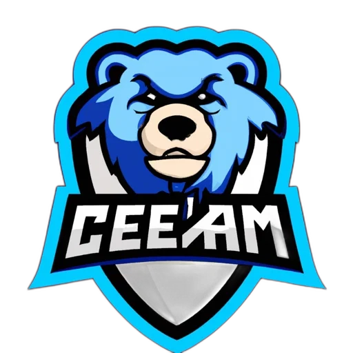 logo, features, blue, stylized transparent PNG cut-out
