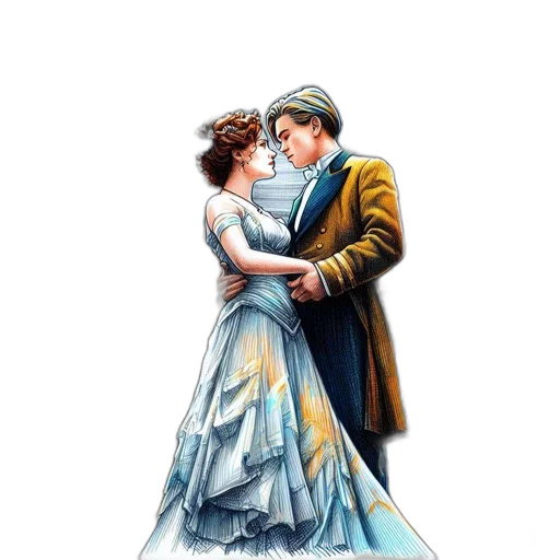 dress, oil painting, photorealistic, watercolor transparent PNG cut-out