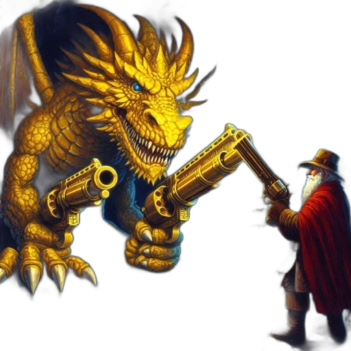 dragon, sword, staff, weapon transparent PNG cut-out