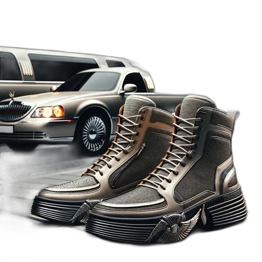 shoes, photorealistic, concept art, 3d render transparent PNG cut-out