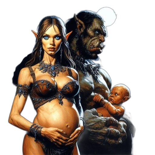 concept art, fantasy art, comic book art, photorealistic transparent PNG cut-out