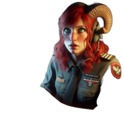 jacket, staff, face, creature transparent PNG cut-out