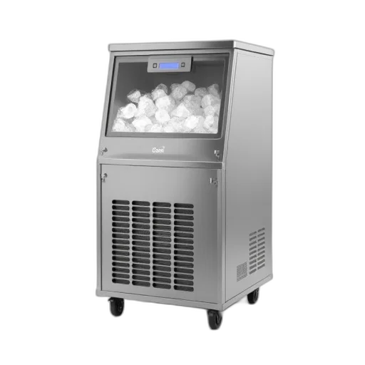3d render, stainless, steel, ice transparent PNG cut-out