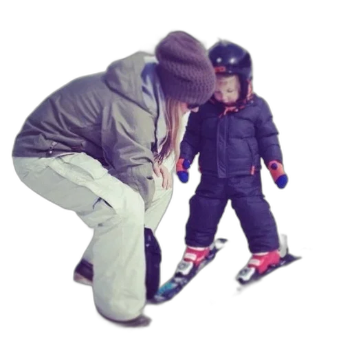 snow, woman, grey, coat transparent PNG cut-out