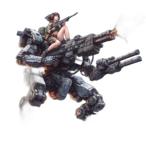weapon, robot, concept art, fantasy art transparent PNG cut-out