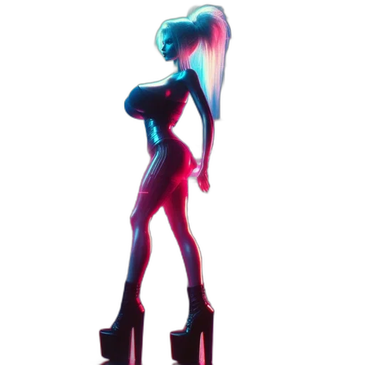robot, dress, staff, weapon transparent PNG cut-out