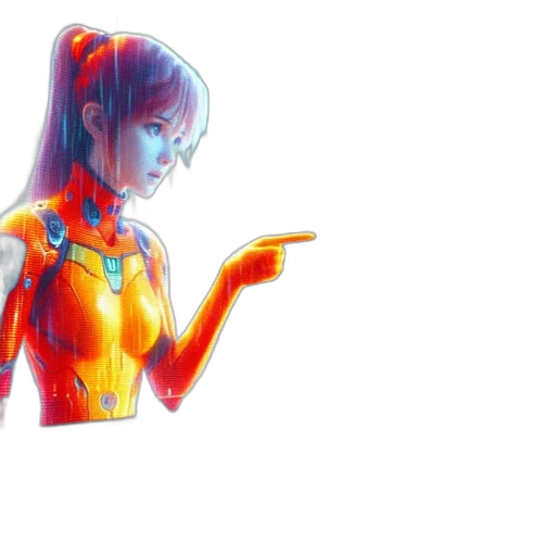 robot, dress, weapon, flower transparent PNG cut-out