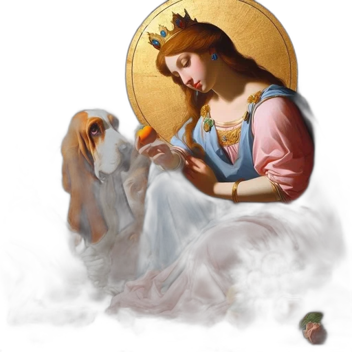 crown, photorealistic, oil painting, concept art transparent PNG cut-out