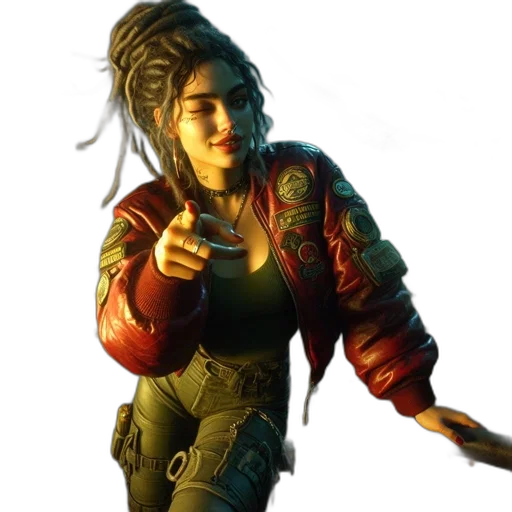 jacket, staff, weapon, concept art transparent PNG cut-out