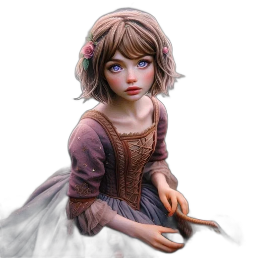 face, dress, staff, jewelry transparent PNG cut-out