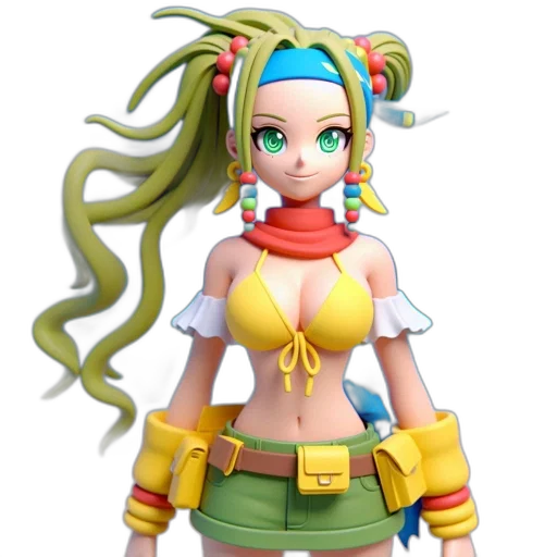 3d render, concept art, fantasy art, anime transparent PNG cut-out