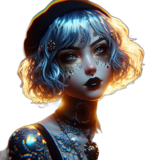face, crown, robot, dress transparent PNG cut-out