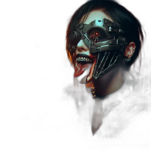 mask, face, creature, robot transparent PNG cut-out