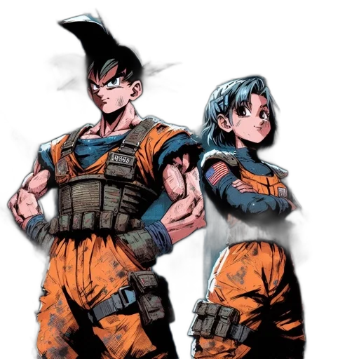 concept art, comic book art, anime, cartoon transparent PNG cut-out