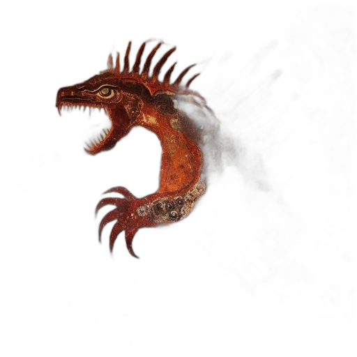 dragon, creature, animal, staff transparent PNG cut-out