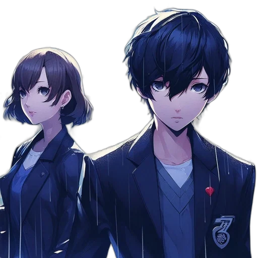jacket, staff, anime, concept art transparent PNG cut-out