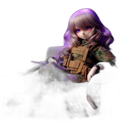 weapon, robot, jacket, staff transparent PNG cut-out