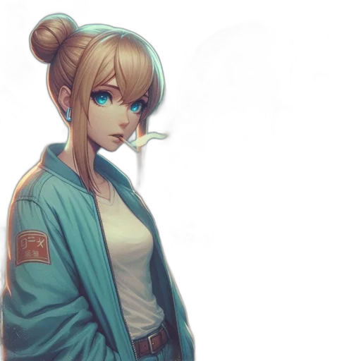 jacket, staff, robot, face transparent PNG cut-out