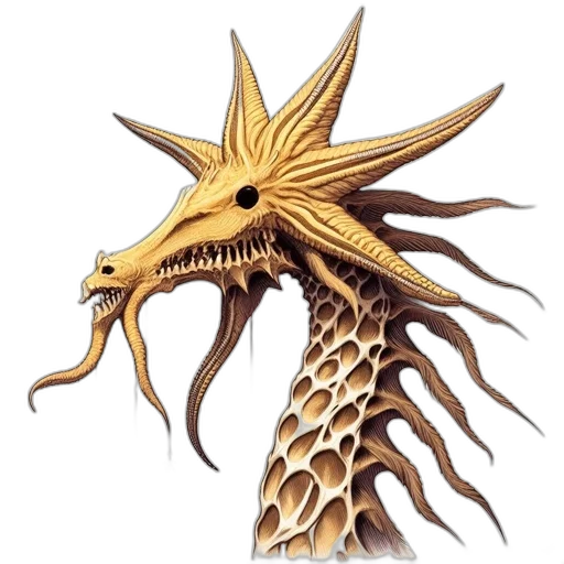 dragon, staff, crown, creature transparent PNG cut-out