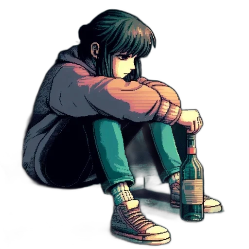 jacket, bottle, robot, concept art transparent PNG cut-out