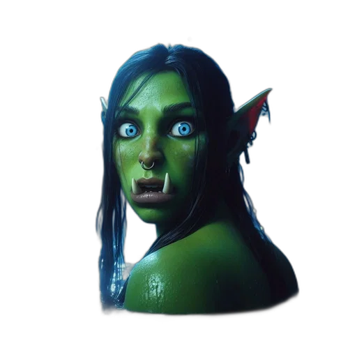 creature, face, mask, staff transparent PNG cut-out