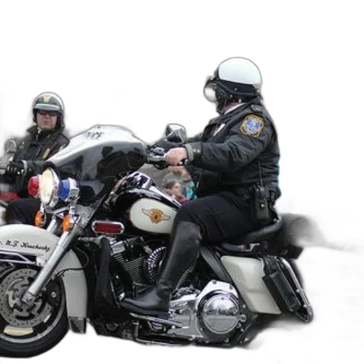 two, police, officers, motorcycles transparent PNG cut-out