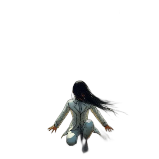 creature, hair, dress, robot transparent PNG cut-out