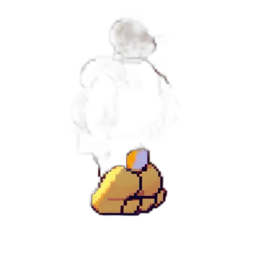 hat, staff, robot, creature transparent PNG cut-out