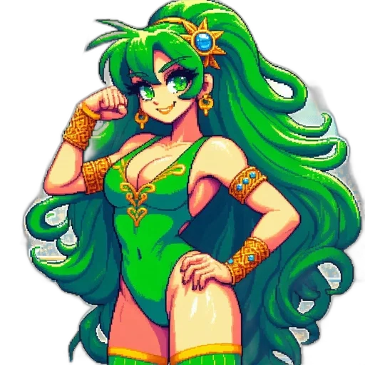 dress, pixel art, anime, fantasy art transparent PNG cut-out