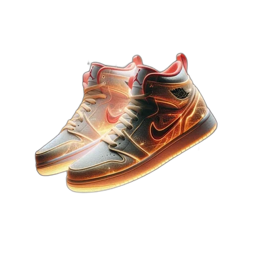 shoes, 3d render, pair, floating transparent PNG cut-out