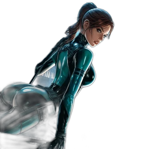 robot, dress, concept art, comic book art transparent PNG cut-out