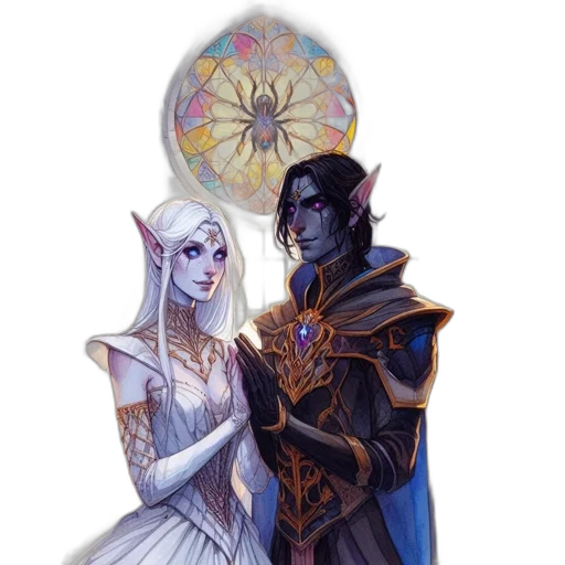 fantasy art, concept art, watercolor, pixel art transparent PNG cut-out