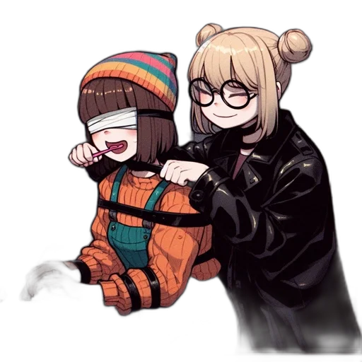 jacket, staff, weapon, mask transparent PNG cut-out