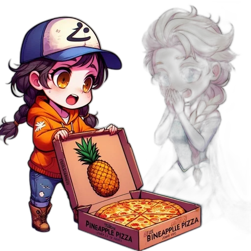 food, concept art, pixel art, cartoon transparent PNG cut-out