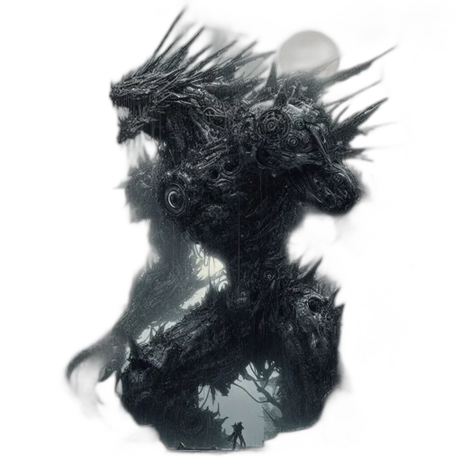 dragon, creature, hair, face transparent PNG cut-out