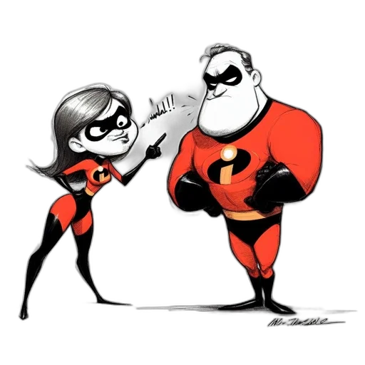 comic book art, concept art, cartoon, two transparent PNG cut-out