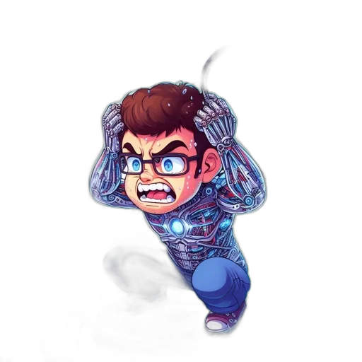 robot, comic book art, cartoon, concept art transparent PNG cut-out